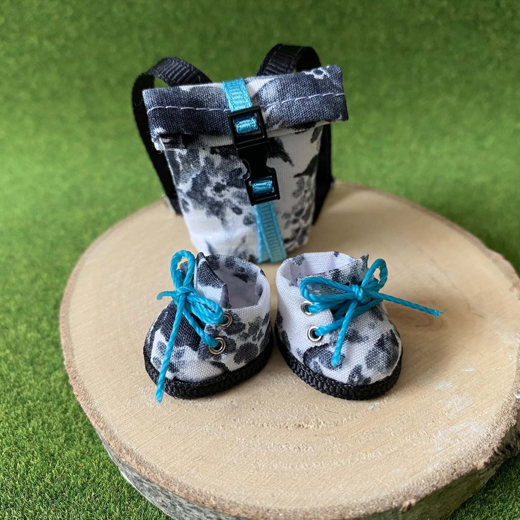 花柄シューズ&リュックセット