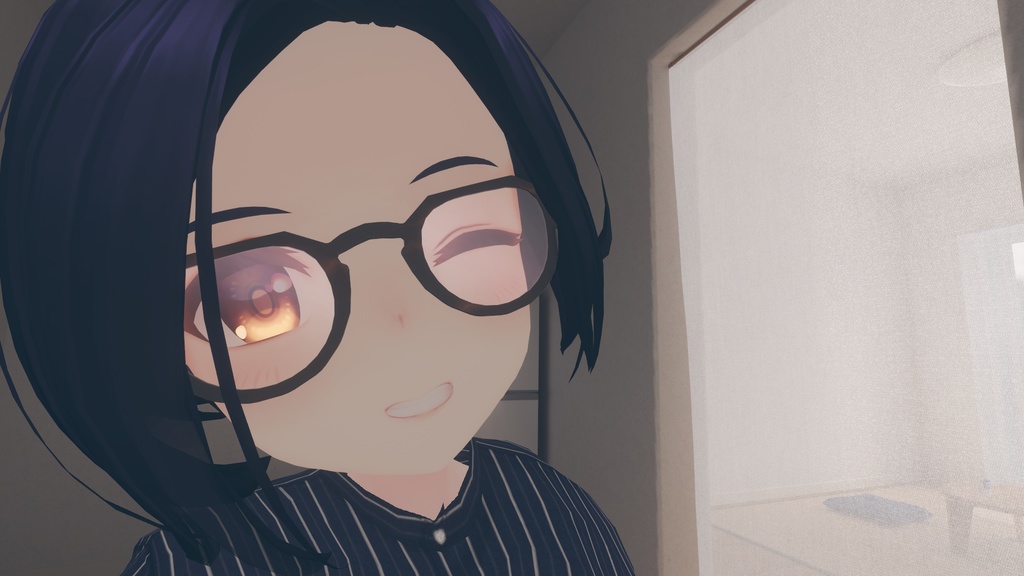 【VRC想定】ウェリントン型メガネ【無料配布】