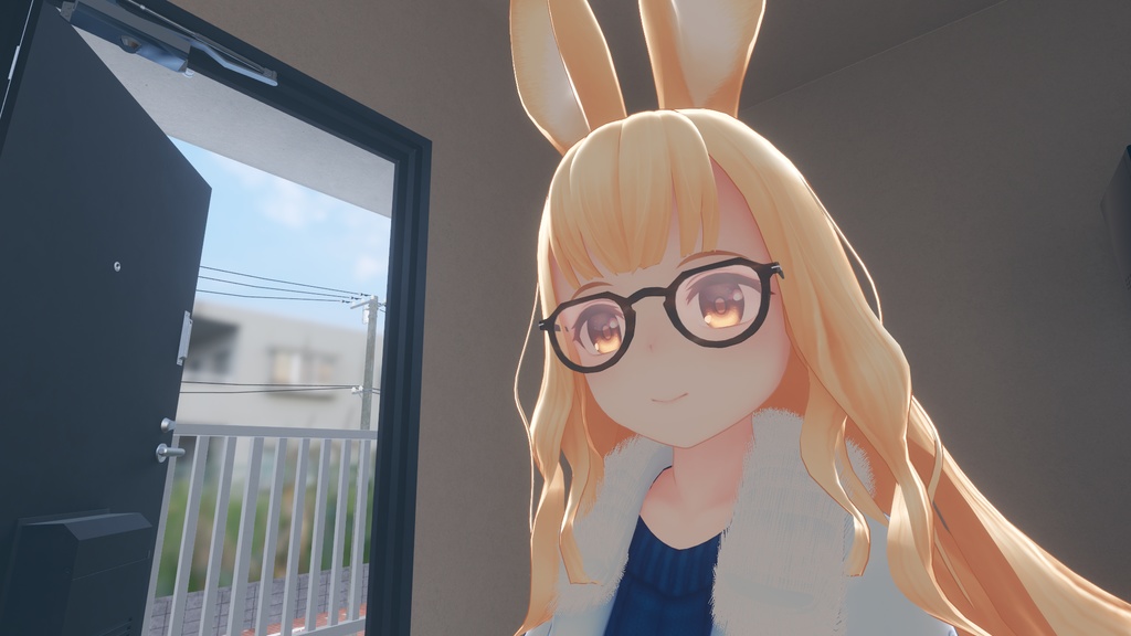 【VRC想定】ウェリントン型メガネ【無料配布】