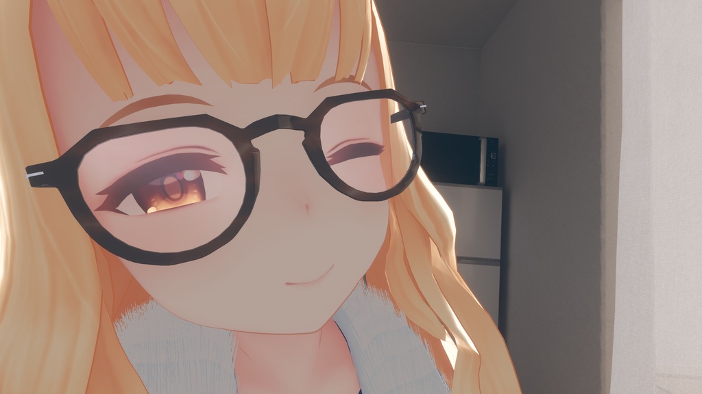 【VRC想定】ウェリントン型メガネ【無料配布】