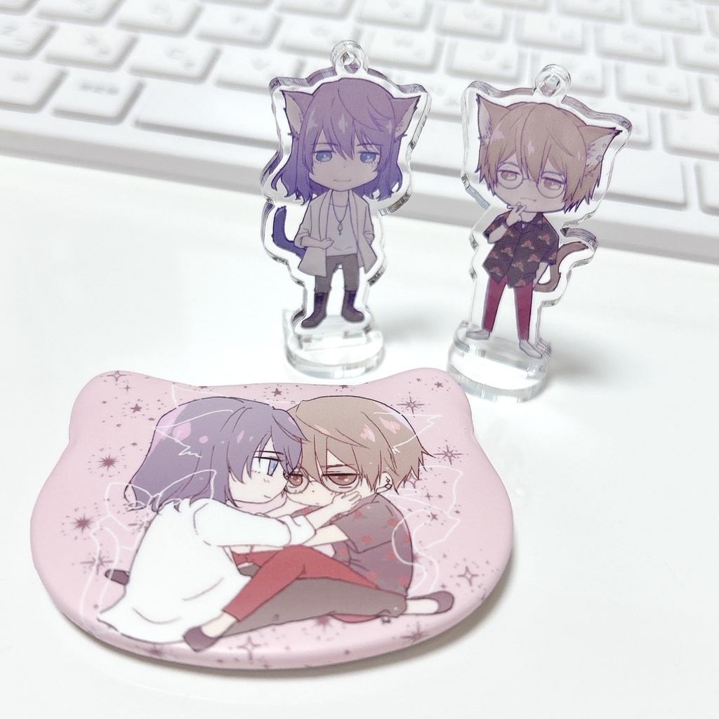 【草芹】猫型缶バッジ