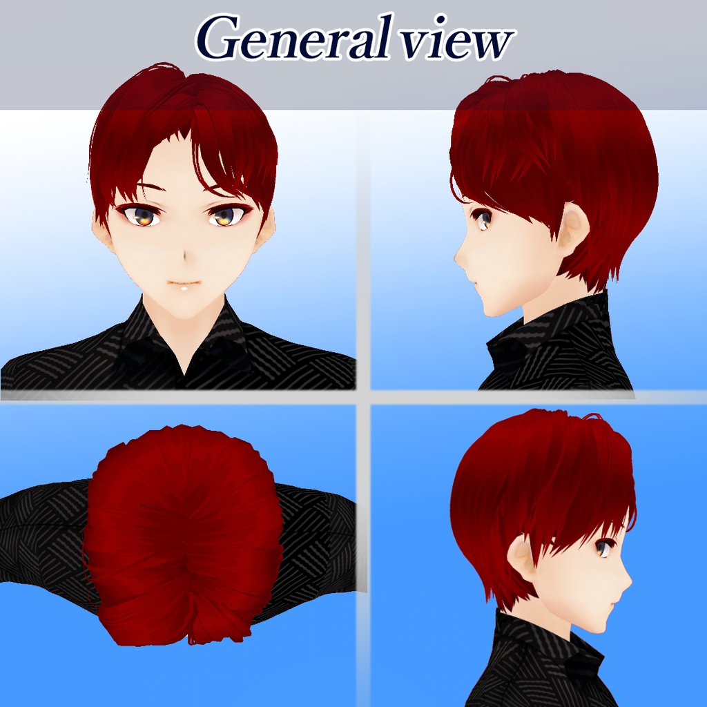 VRoid β版【メンズVRoid ヘア プリセット 男性用】-VRoid Men's hair pre-set