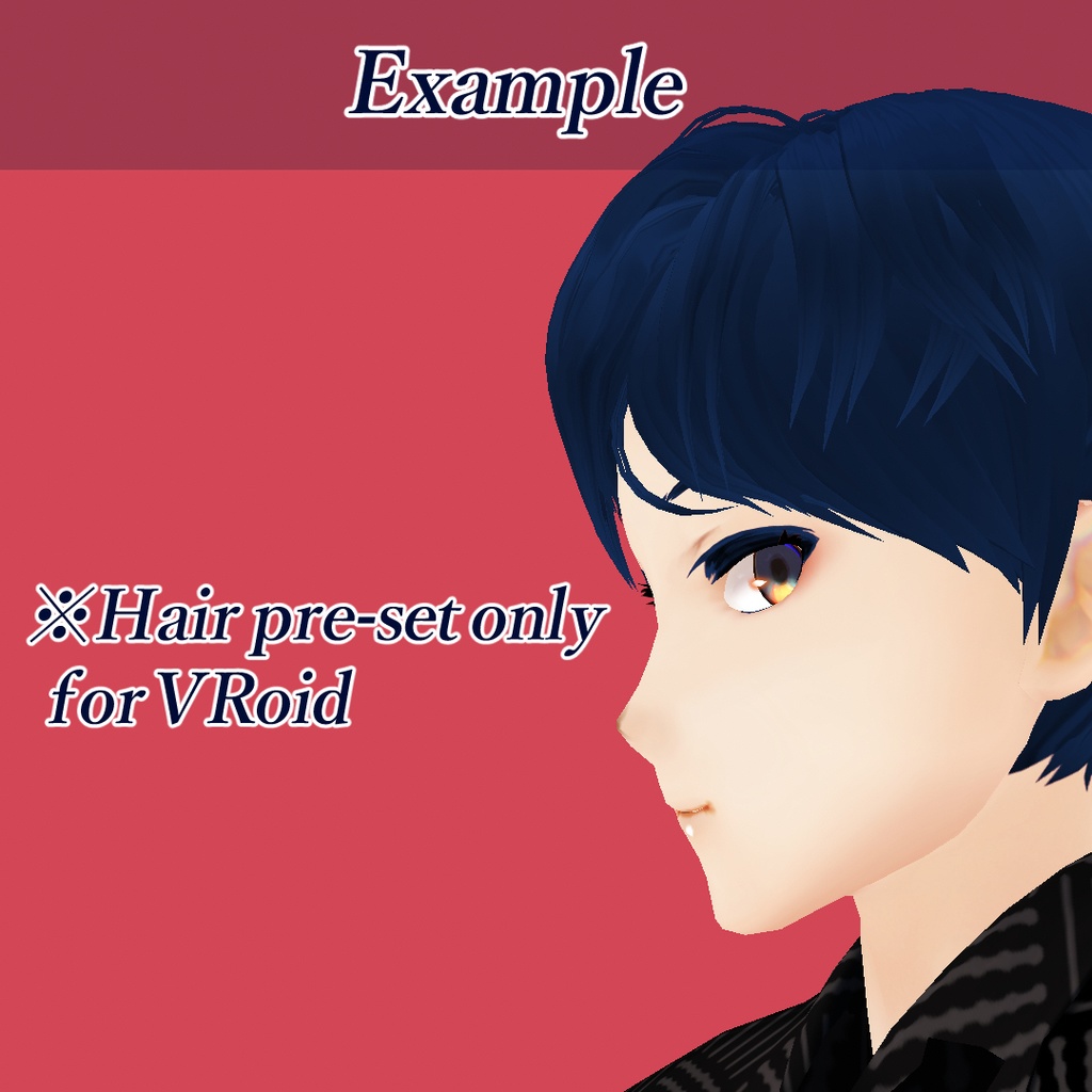 VRoid β版【メンズVRoid ヘア プリセット 男性用】-VRoid Men's hair pre-set