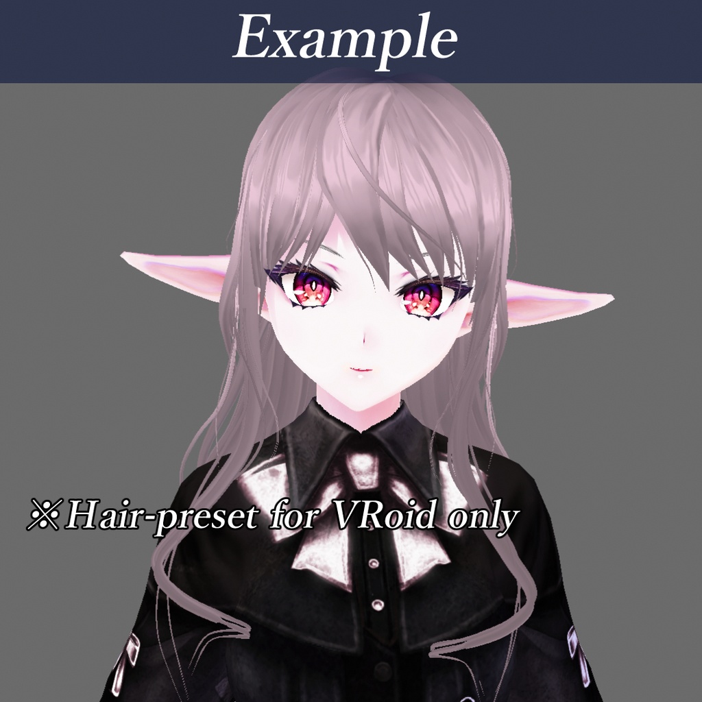 VRoid β版【VRoid hair ヘアプリセット】巻き髪_ロングヘア-twin curl-