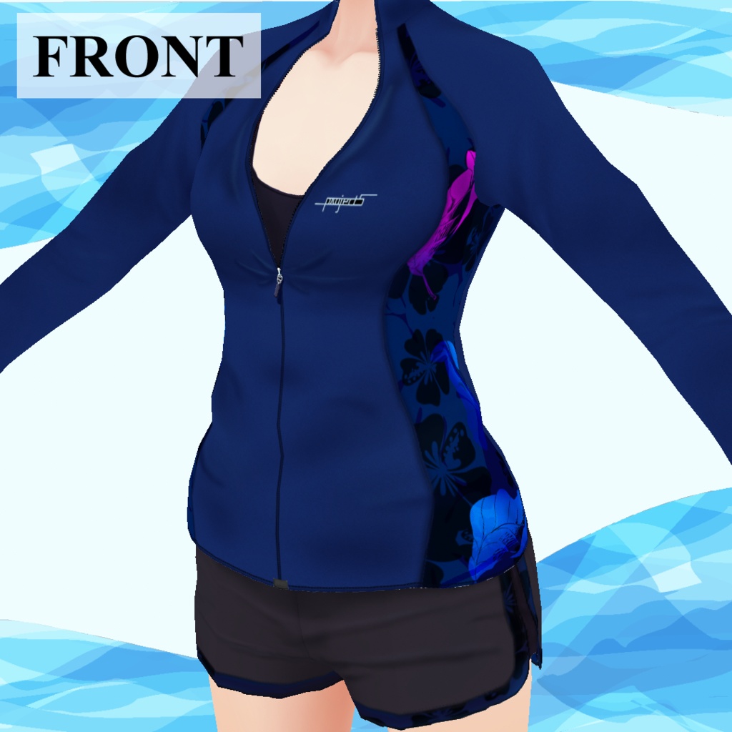 【VRoid texture 水着 swim wear】ラッシュガード -Rash Guard-