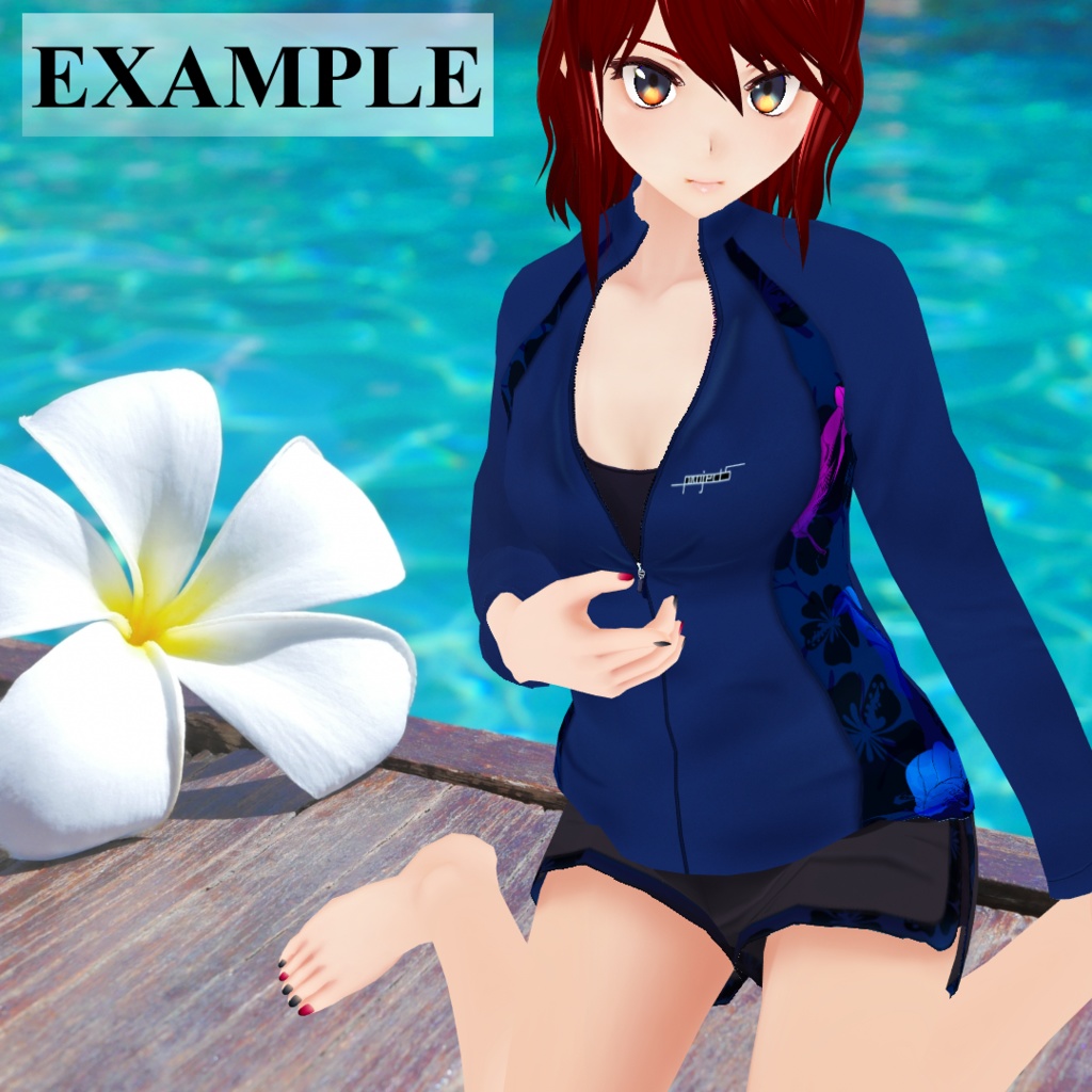 【VRoid texture 水着 swim wear】ラッシュガード -Rash Guard-