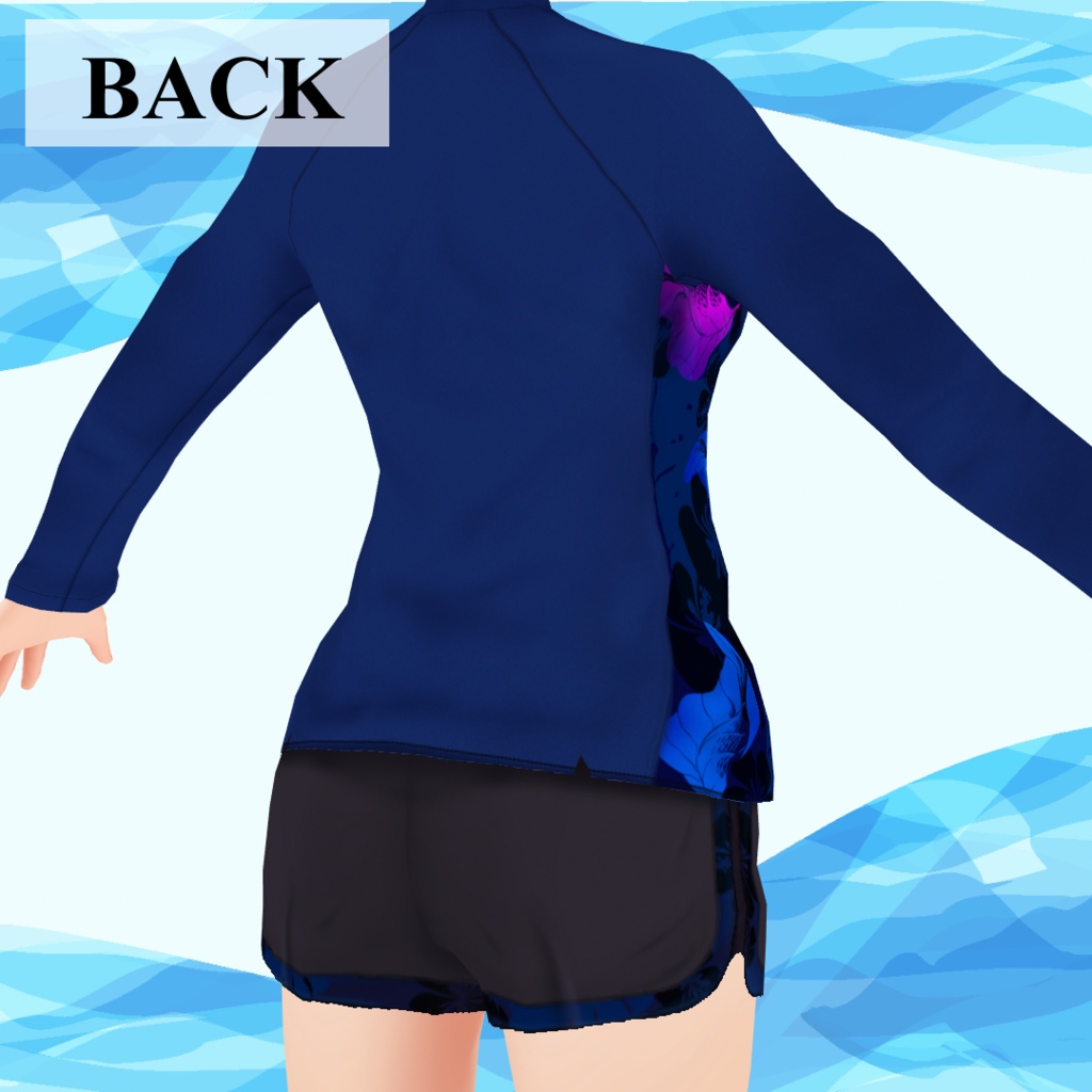 【VRoid texture 水着 swim wear】ラッシュガード -Rash Guard-