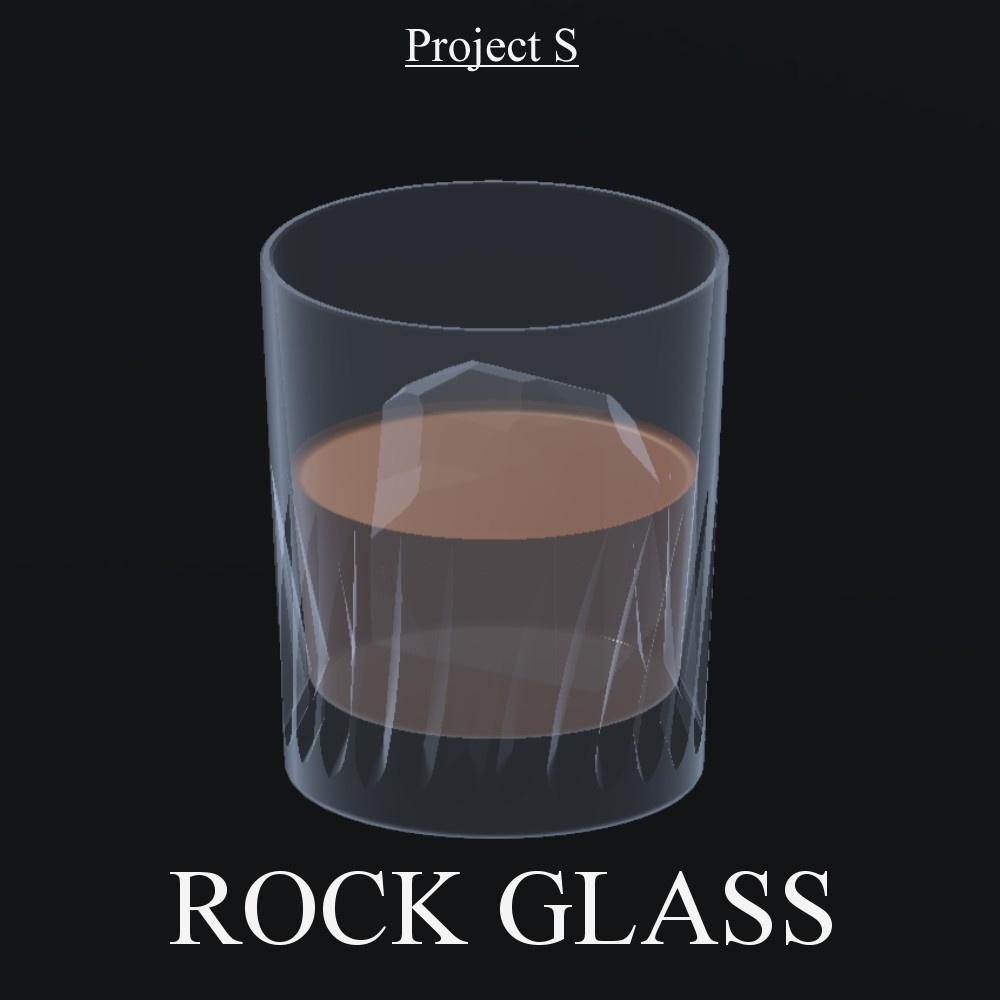 ロックグラス-Rock Glass-3Dモデル Unity package 