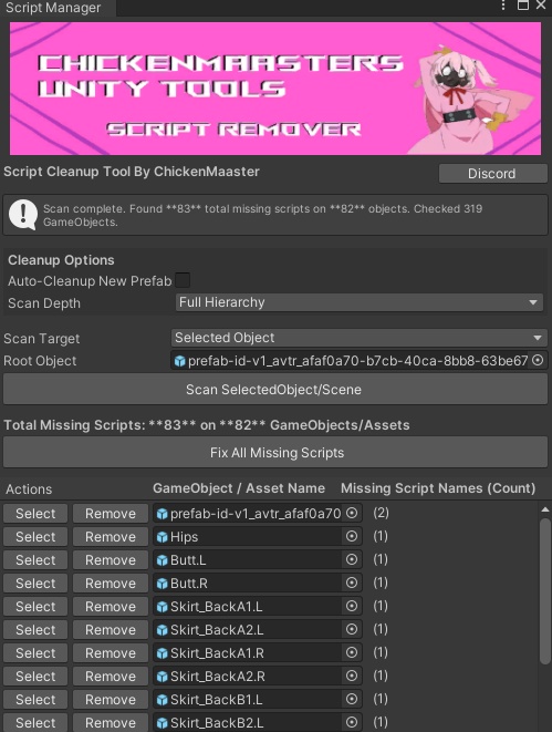 Missing Script Remover