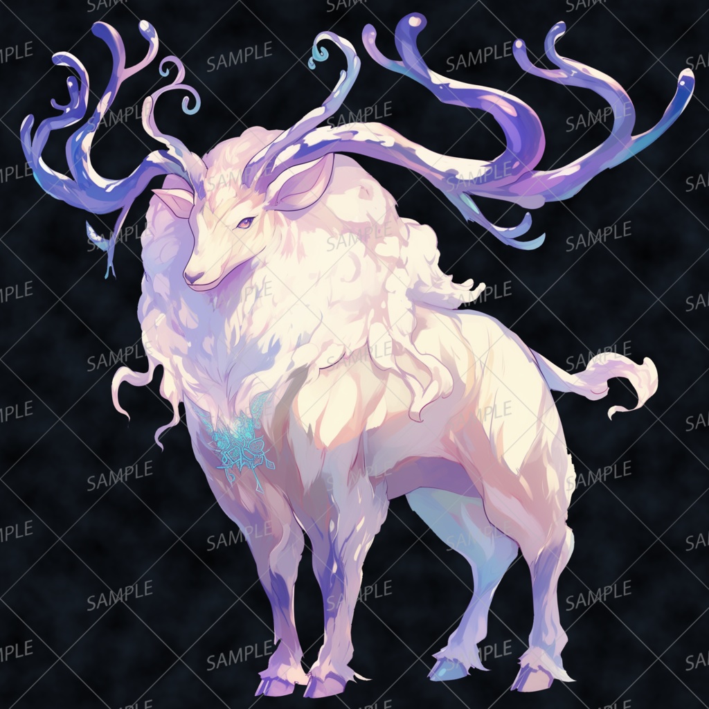 【神話生物】純白の神獣_透過