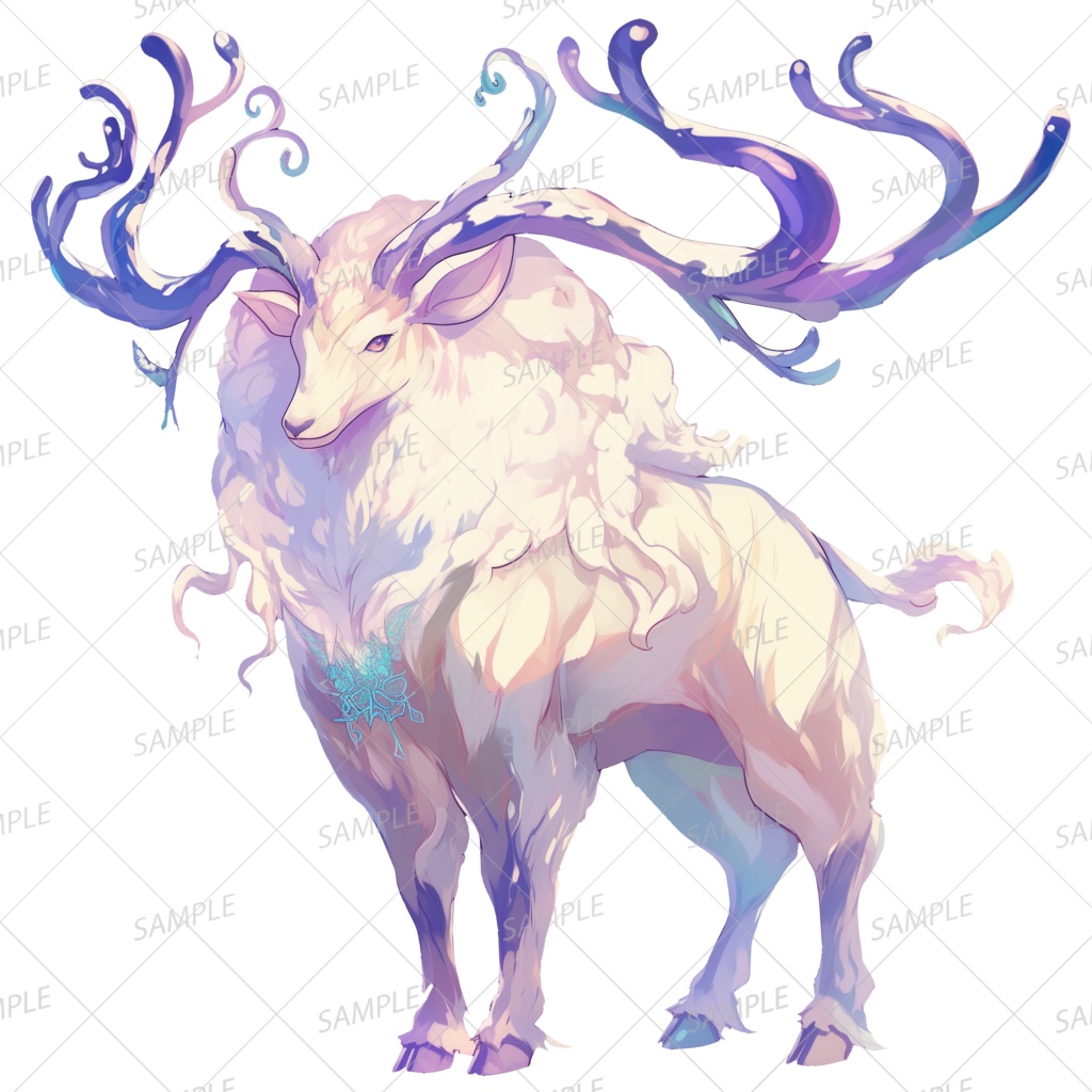 【神話生物】純白の神獣_透過