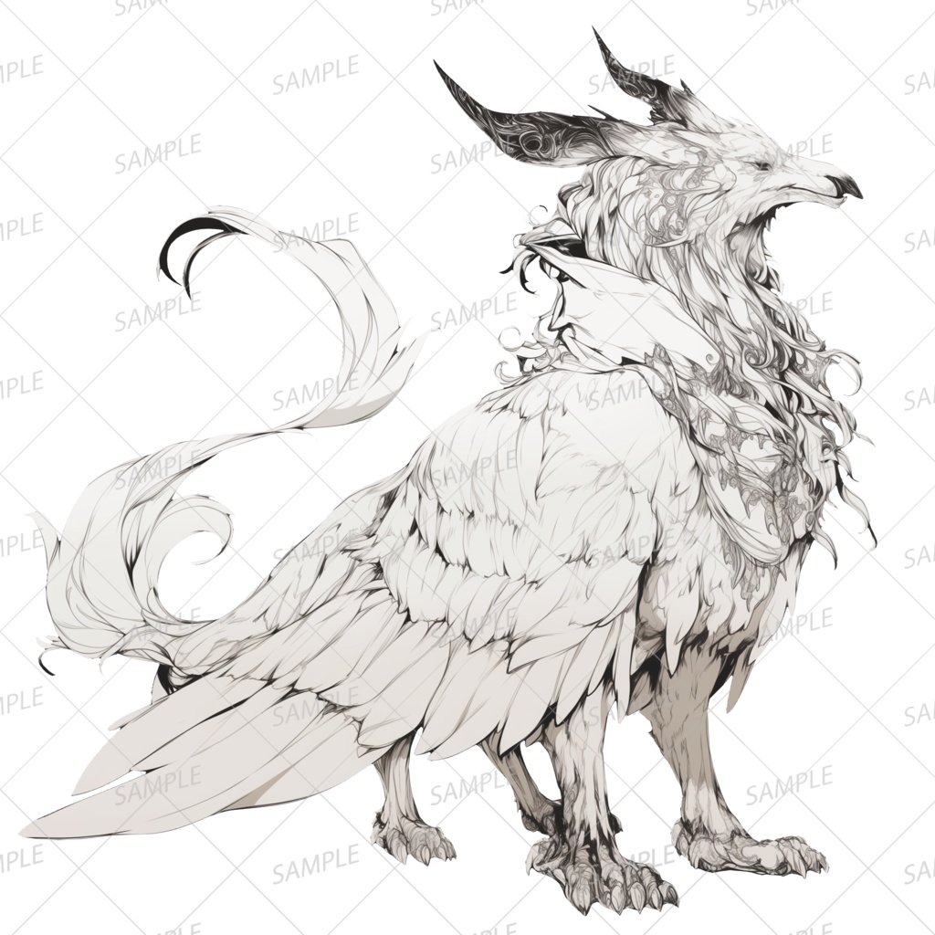 【神話生物】幻想の白翼守護者_透過