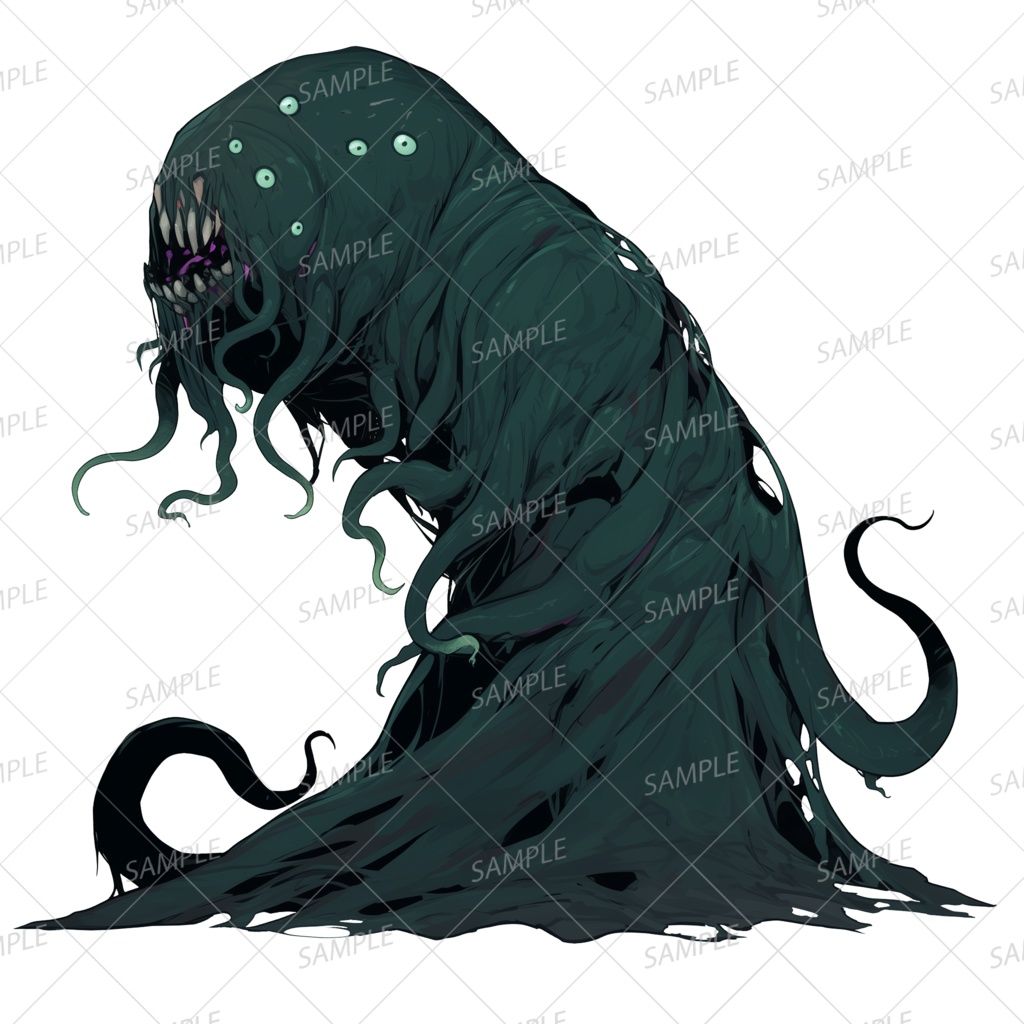 【神話生物】不浄の深淵を彷徨う怪物_透過