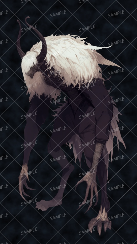 【神話生物】闇夜に現る白髪の尖兵_立ち絵透過