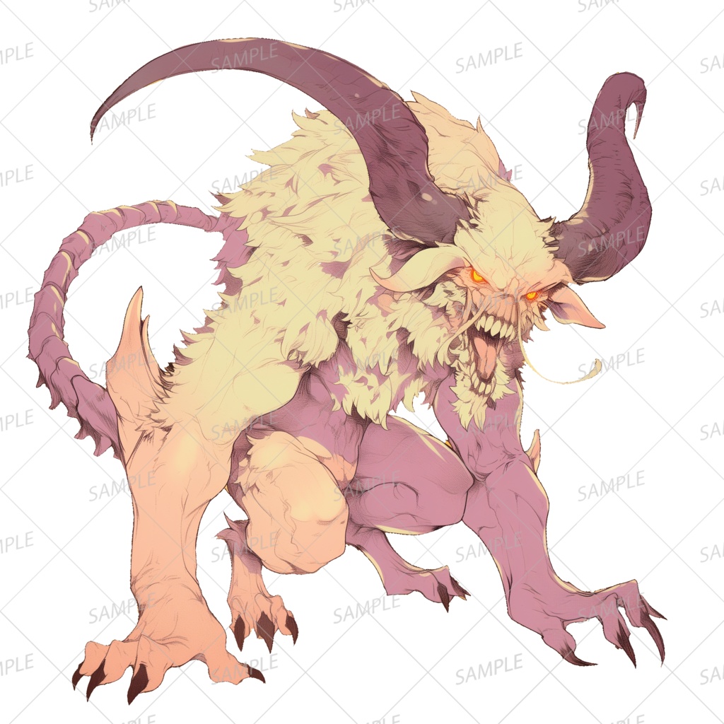 【神話生物】呪われし角獣_透過