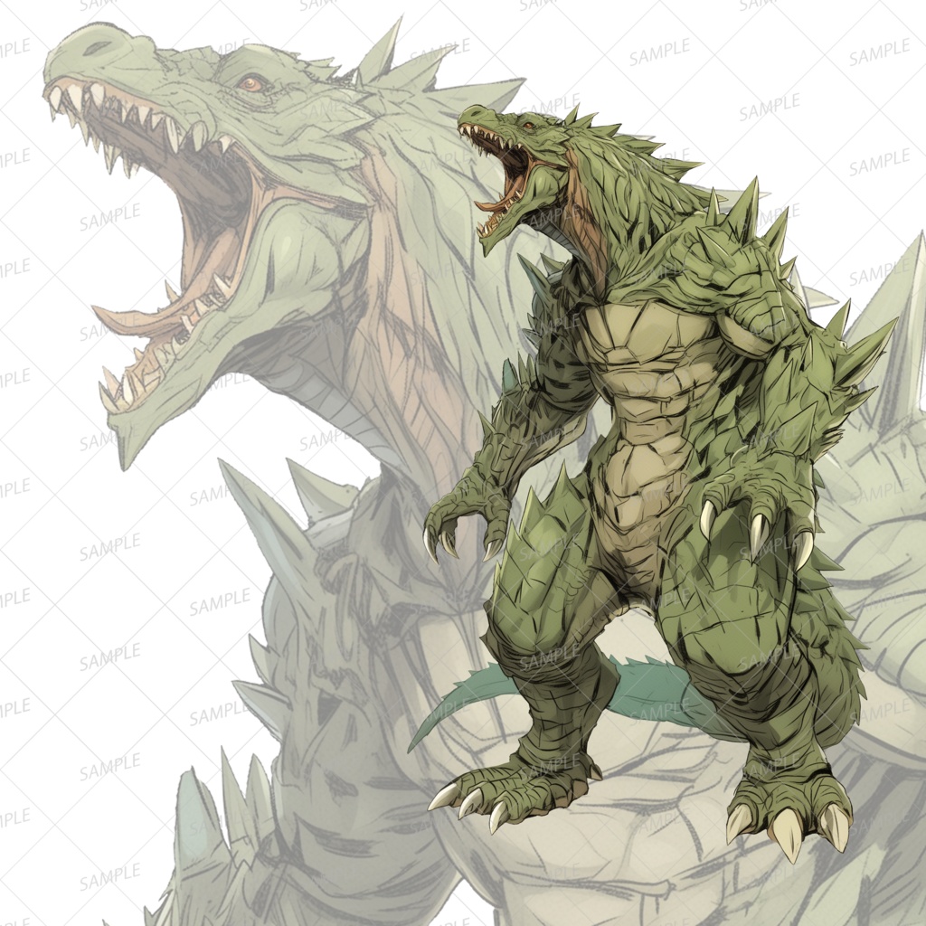 【神話生物】地殻を揺るがす巨獣_立ち絵透過