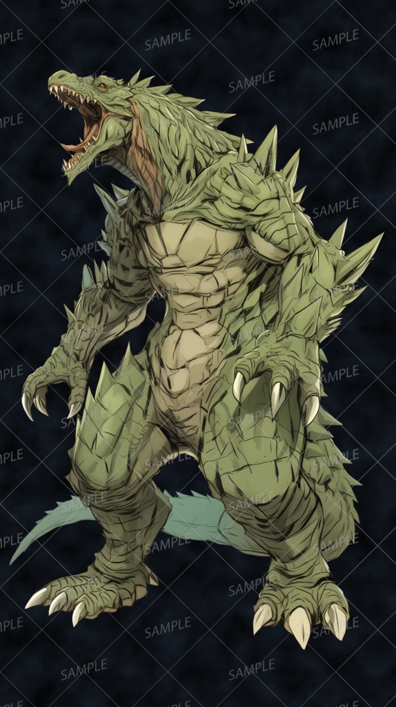 【神話生物】地殻を揺るがす巨獣_立ち絵透過