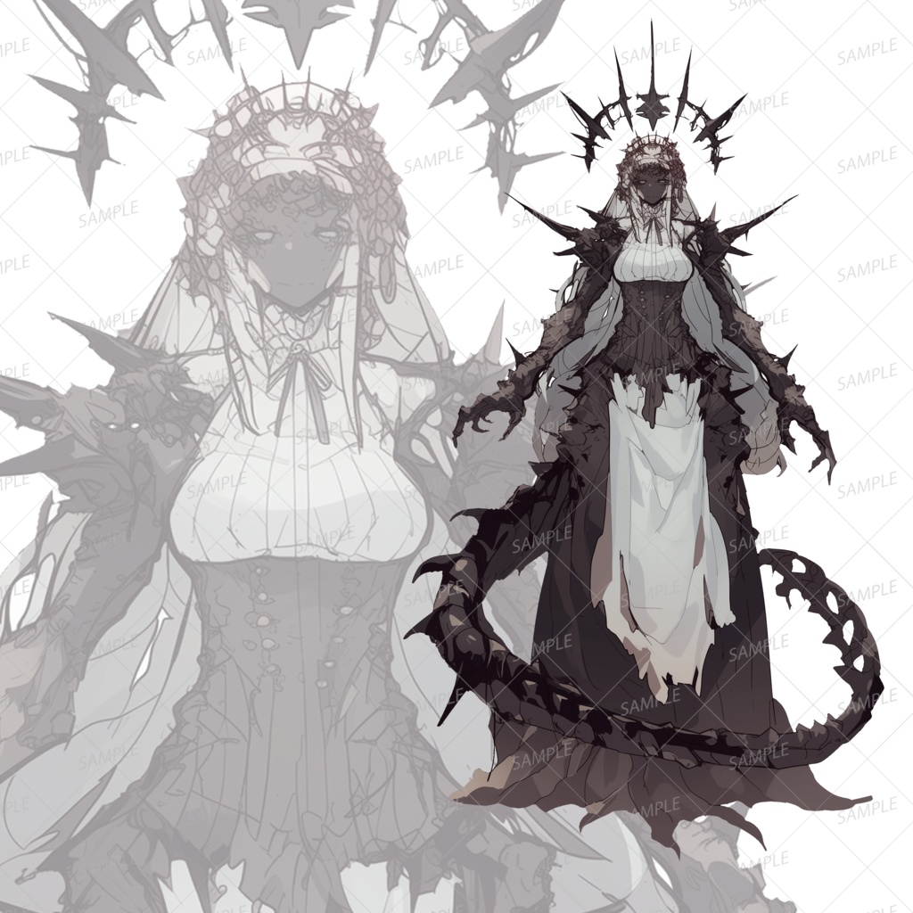 【神話生物】黒薔薇の花嫁_立ち絵透過