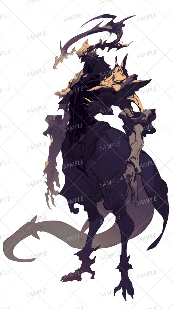 【神話生物】影に沈む絶望の騎士_立ち絵透過