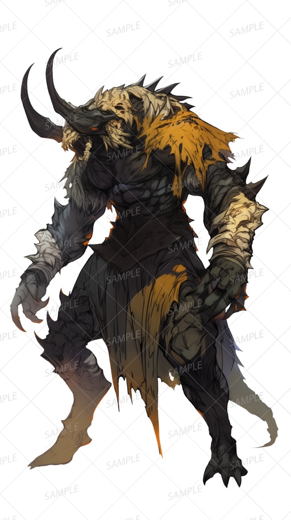 【神話生物】呪われし鬼神の亡霊_立ち絵透過