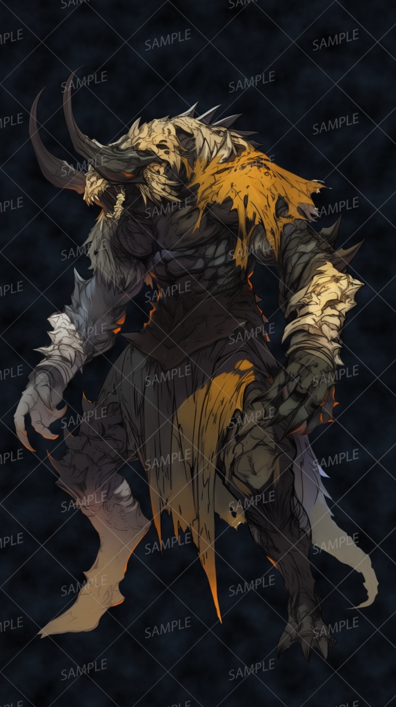 【神話生物】呪われし鬼神の亡霊_立ち絵透過