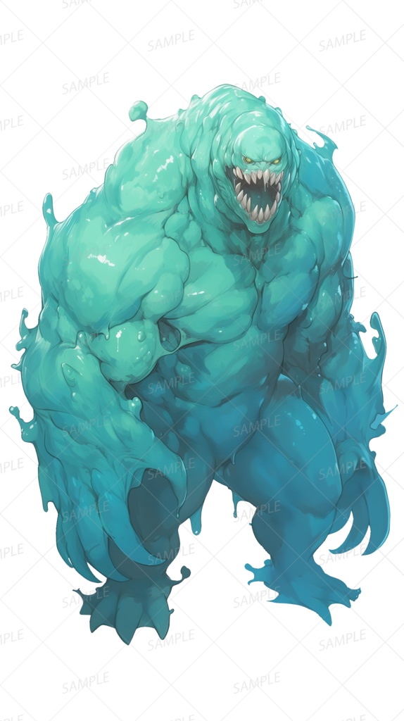 【神話生物】飢えた青き肉塊_立ち絵透過