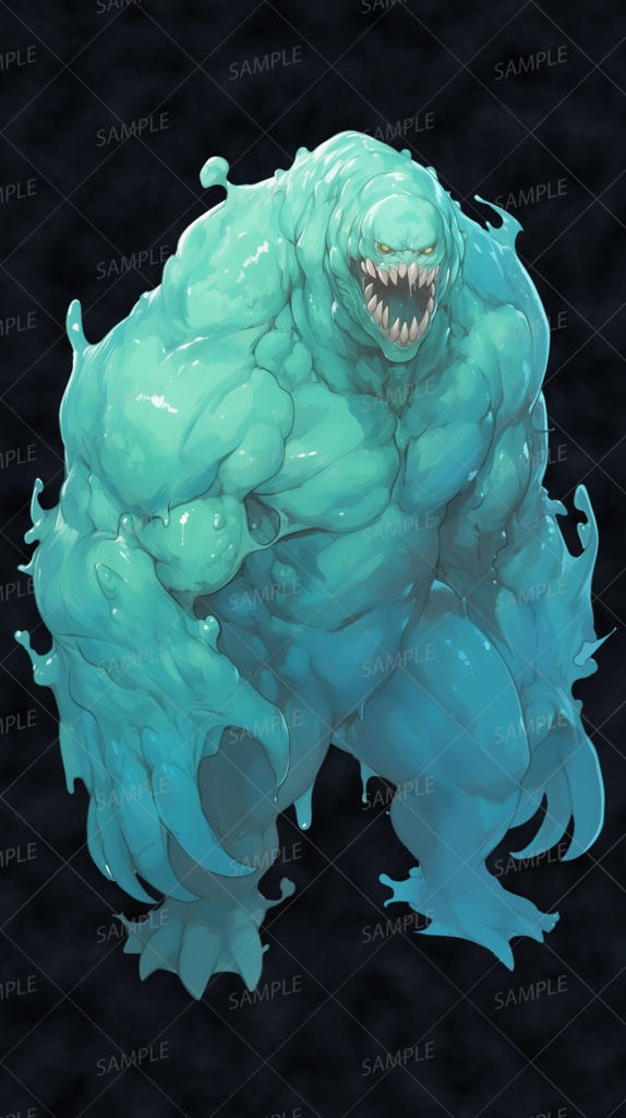 【神話生物】飢えた青き肉塊_立ち絵透過