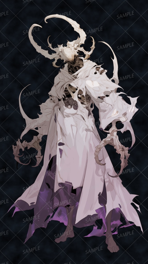 【神話生物】骨の白き亡霊_立ち絵透過