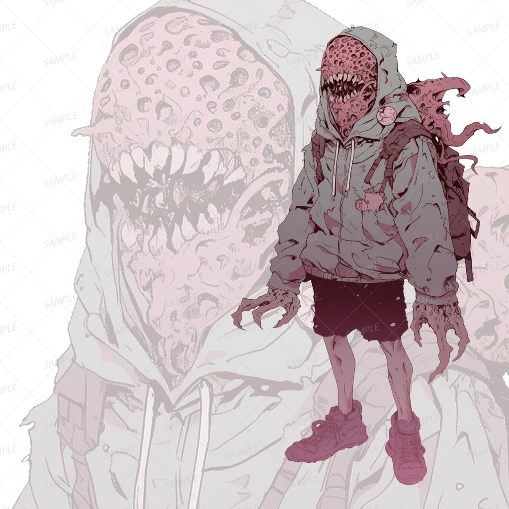 【神話生物】変異体となった彷徨者の少年_立ち絵透過