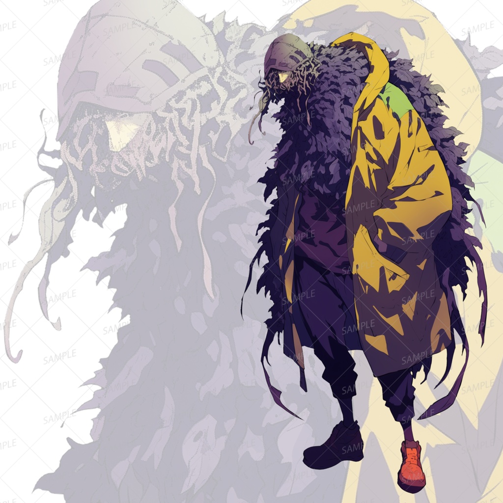 【神話生物】滅びを背負う黄衣_立ち絵透過