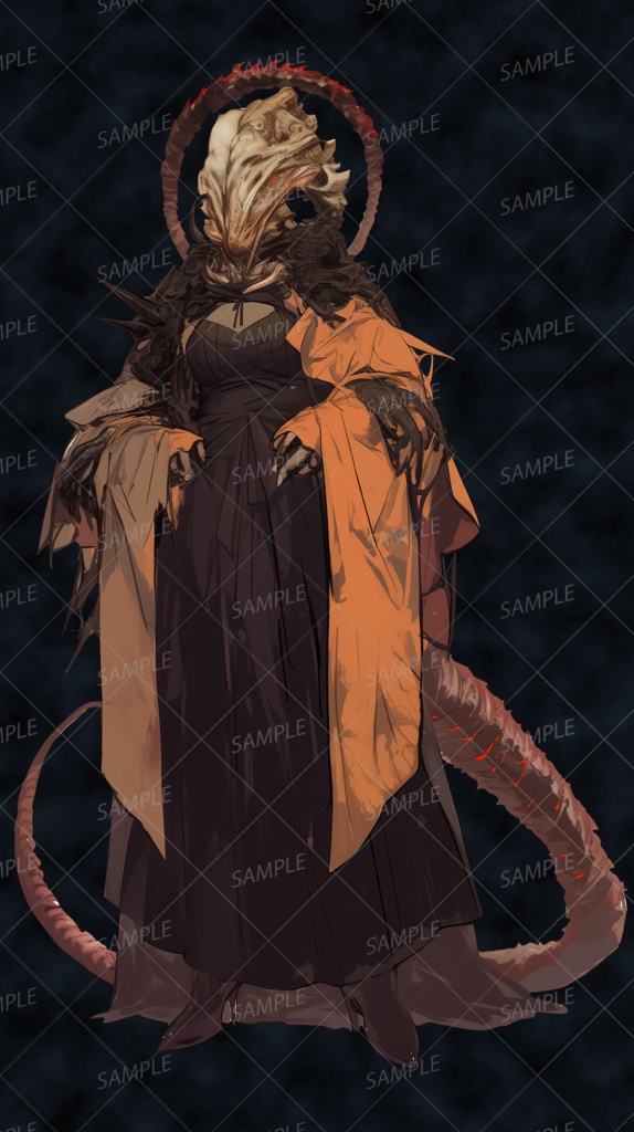 【神話生物】終焉を告げる女王_立ち絵透過