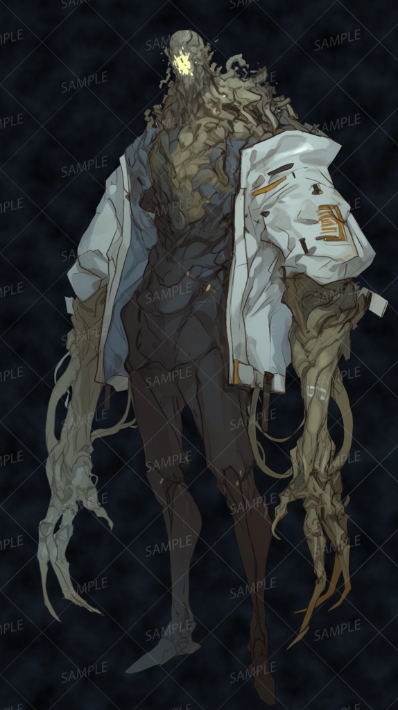 【神話生物】災厄の樹木と融合する研究員_立ち絵透過