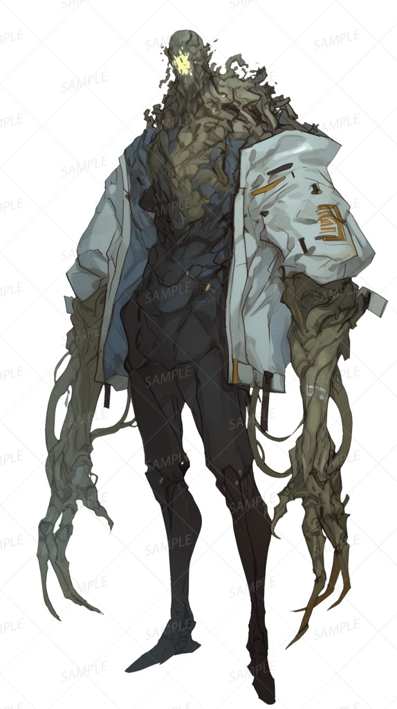 【神話生物】災厄の樹木と融合する研究員_立ち絵透過