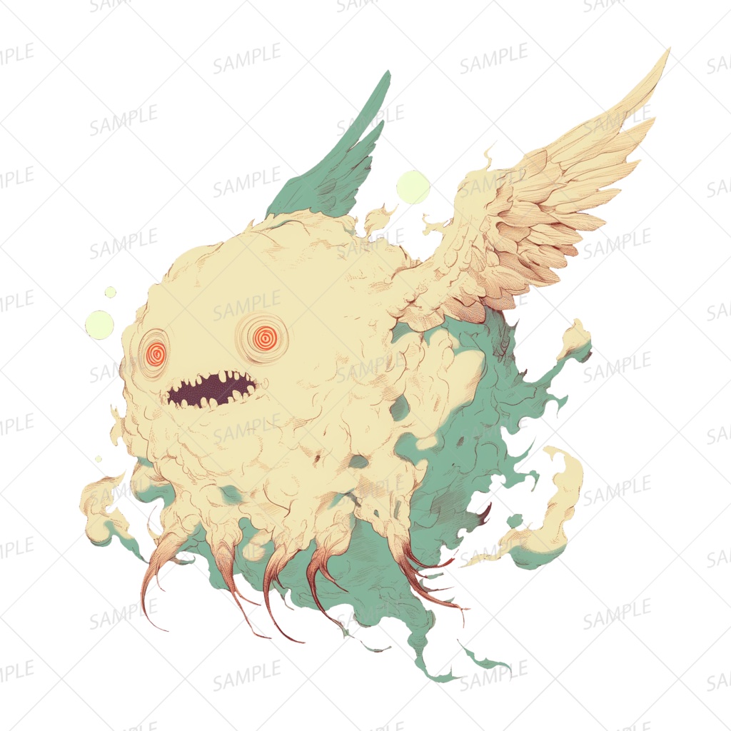 【神話生物】天空を駆ける螺旋の怪物_透過