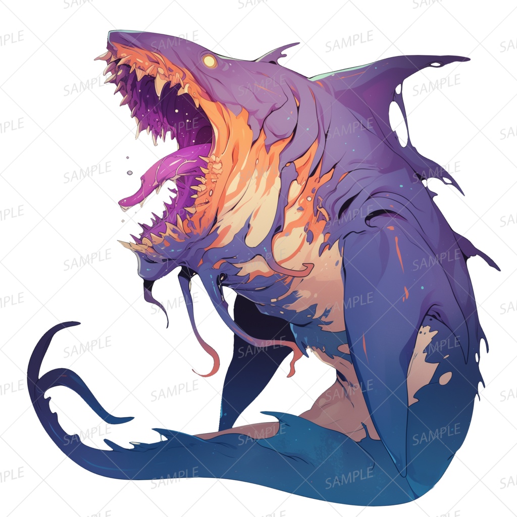 【神話生物】絶海に潜む捕食者_透過