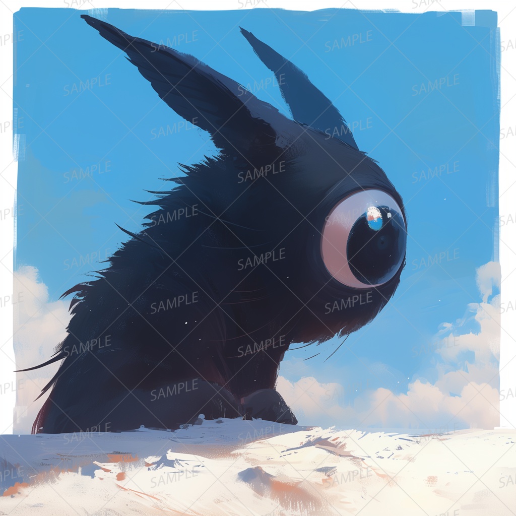 【神話生物】風に舞う黒いまなざし