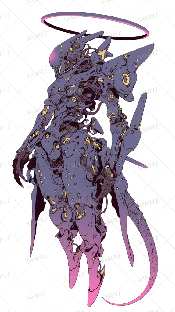 【神話生物】堕ちた天界の機械神_立ち絵透過