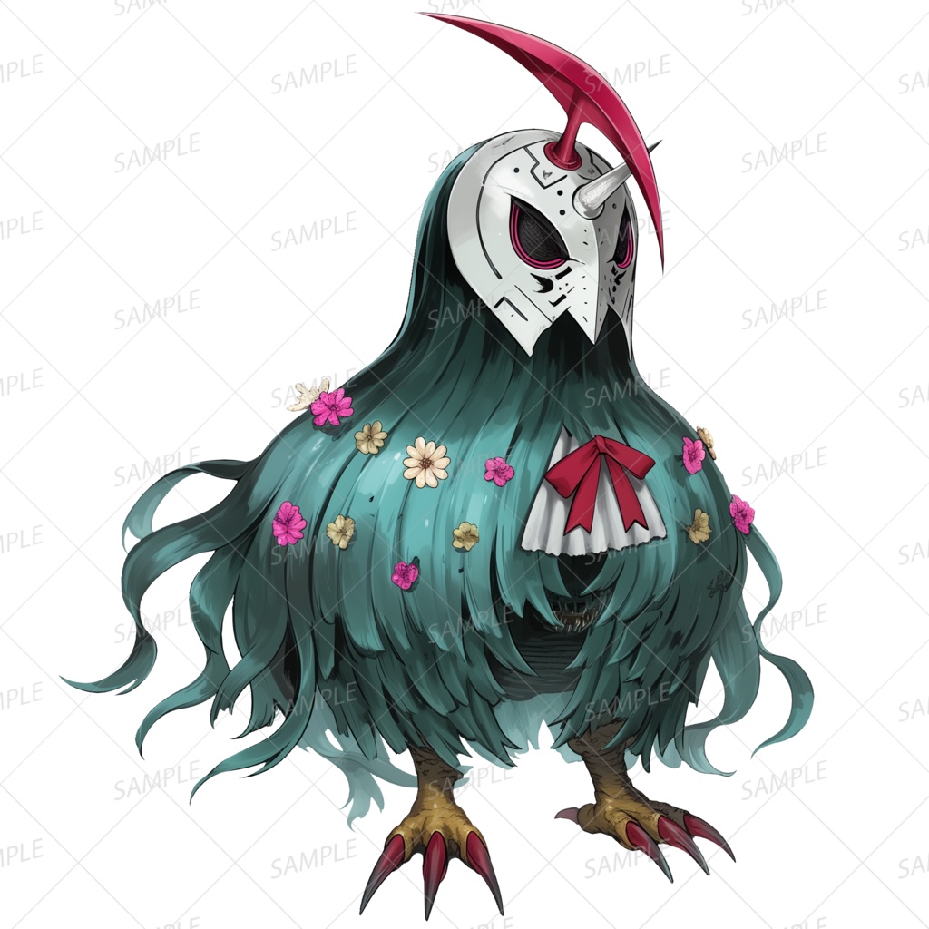 【神話生物】妖しき仮面の花鳥_透過