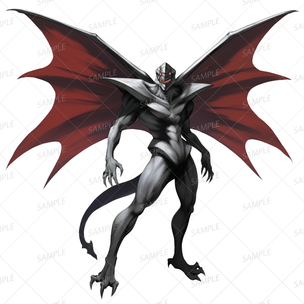 【神話生物】紅翼のデモニックウォリアー_透過