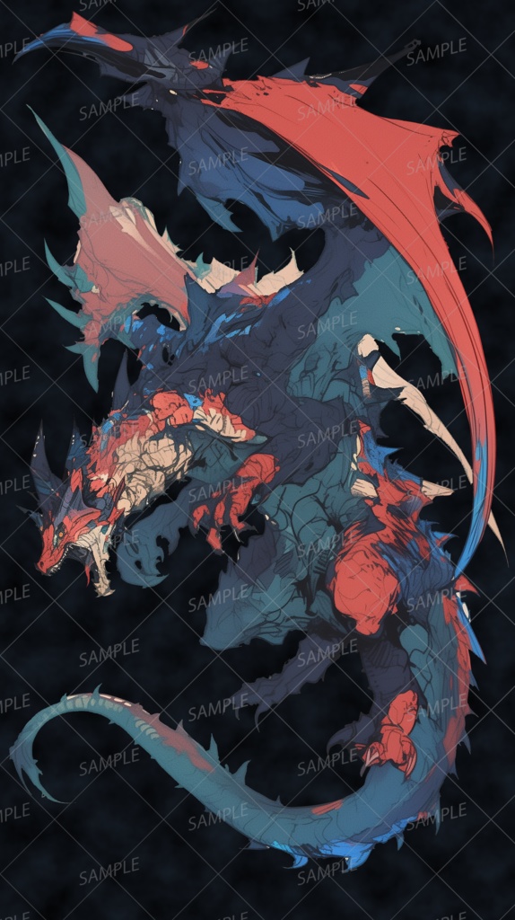 【神話生物】世界を裂く災厄の暴嵐龍_立ち絵透過