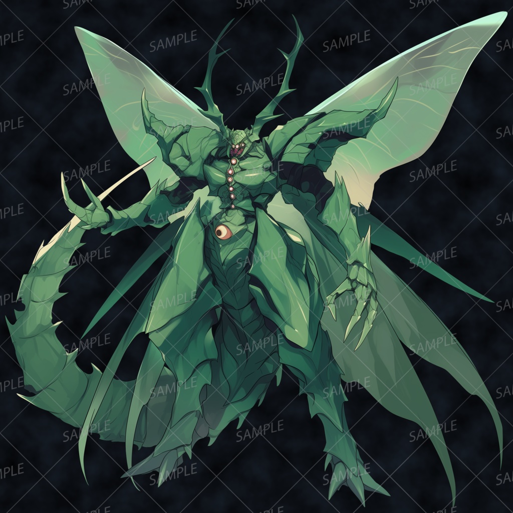 【神話生物】翠緑の虫帝_透過