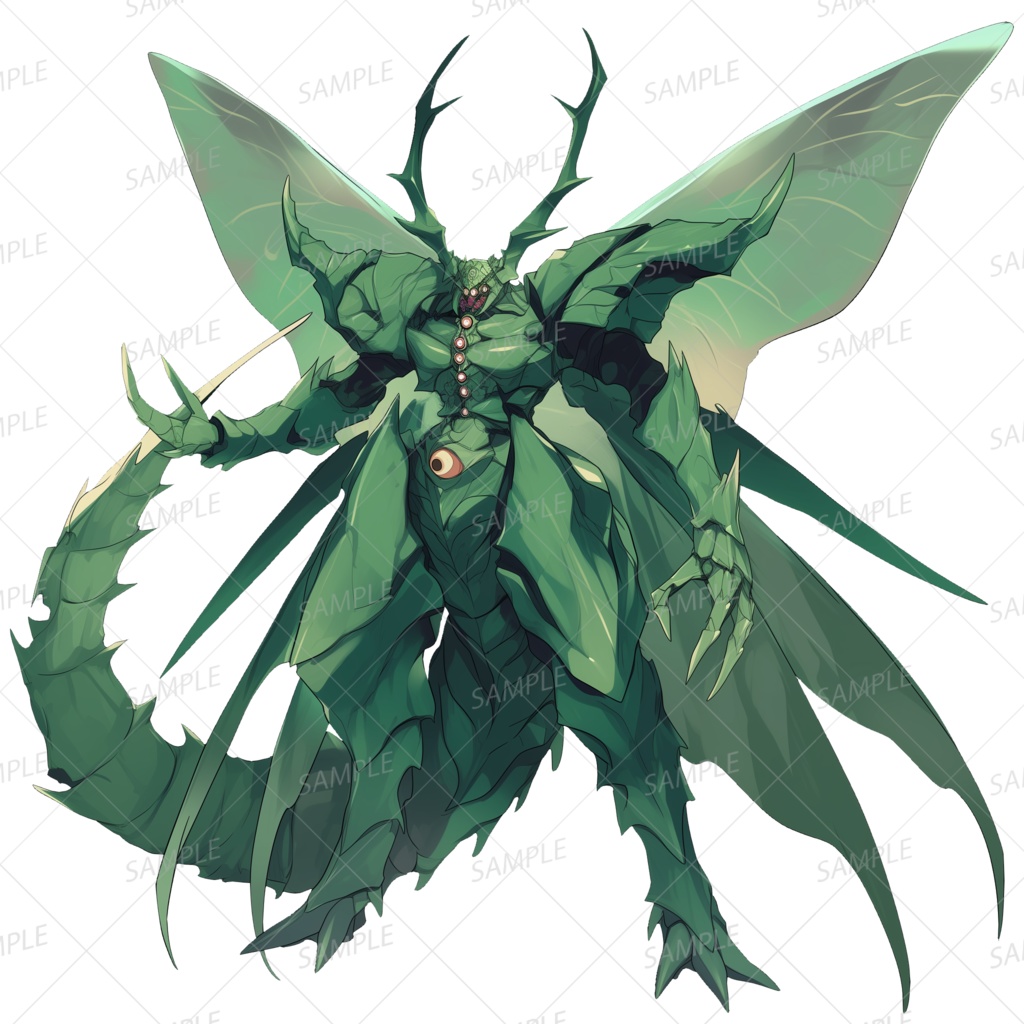 【神話生物】翠緑の虫帝_透過