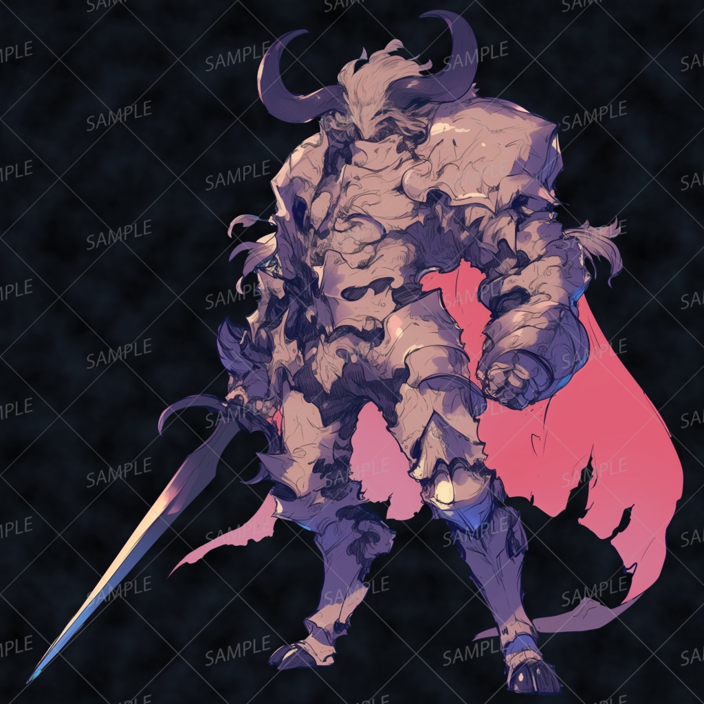 【神話生物】軍勢を率いる漆黒の闇騎士_透過