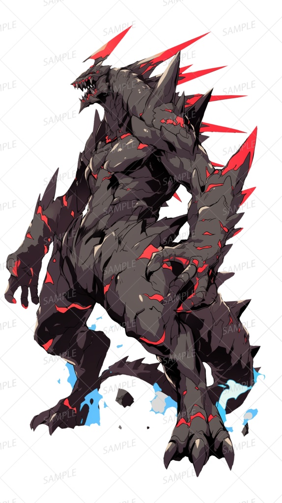 【神話生物】紅蓮の牙の王_立ち絵透過