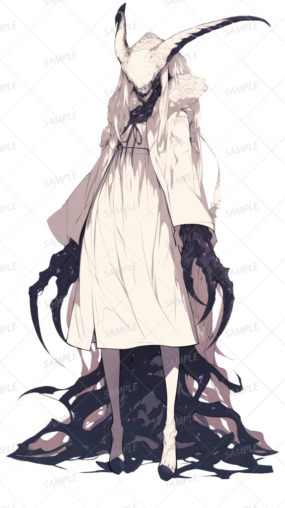 【神話生物】影の神託を告げる少女_立ち絵透過