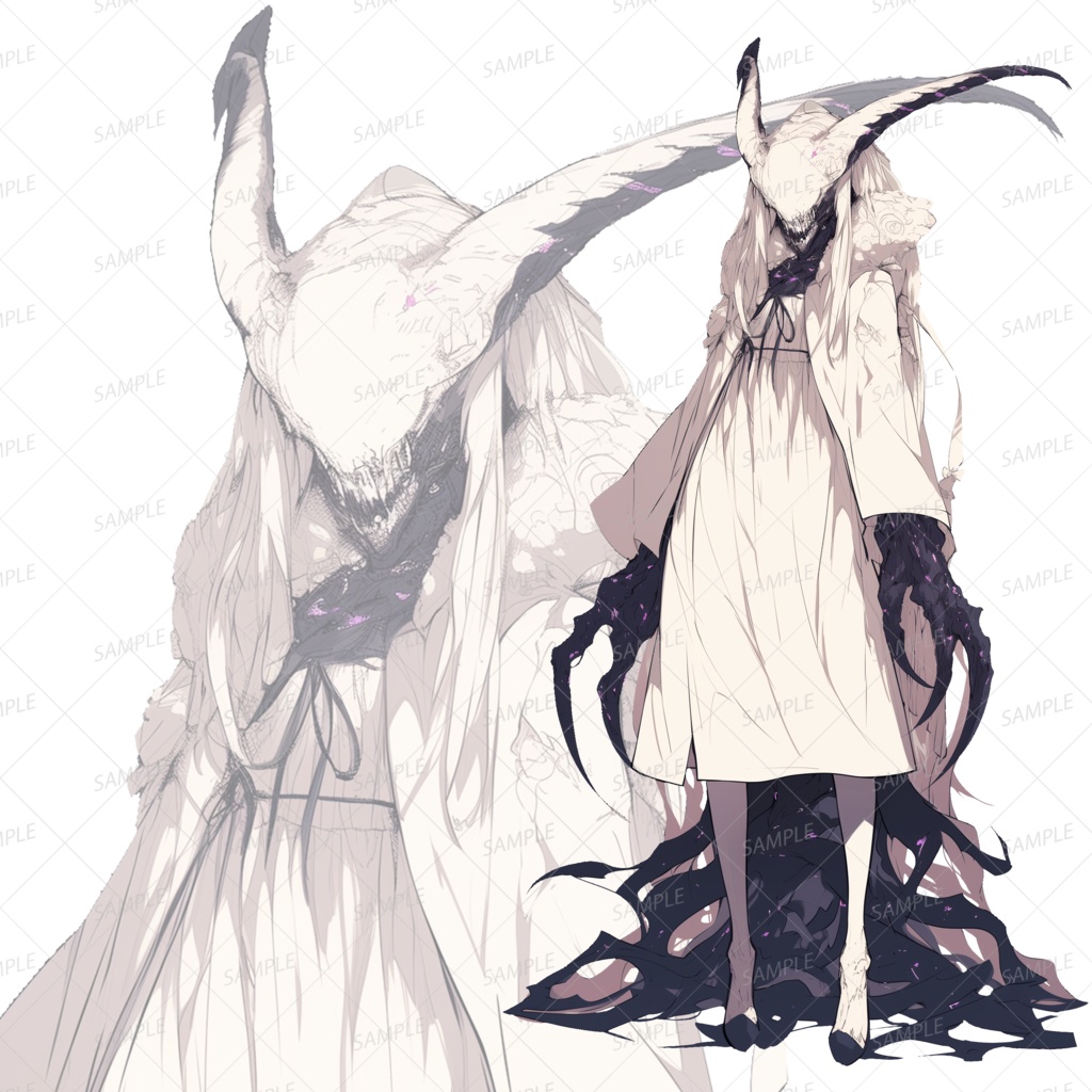 【神話生物】影の神託を告げる少女_立ち絵透過