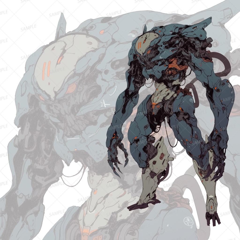 【神話生物】量産型戦闘機械獣_立ち絵透過