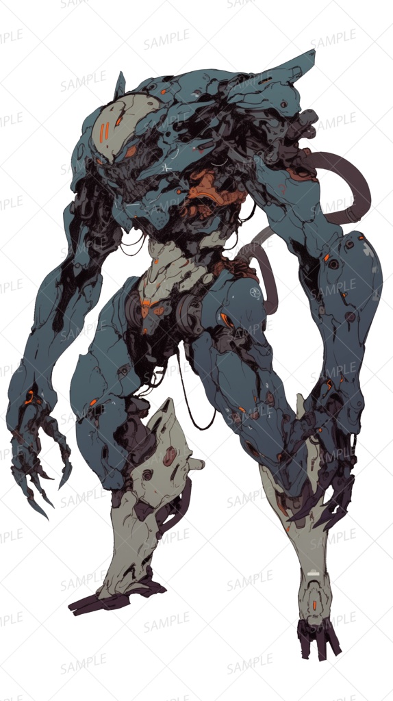 【神話生物】量産型戦闘機械獣_立ち絵透過