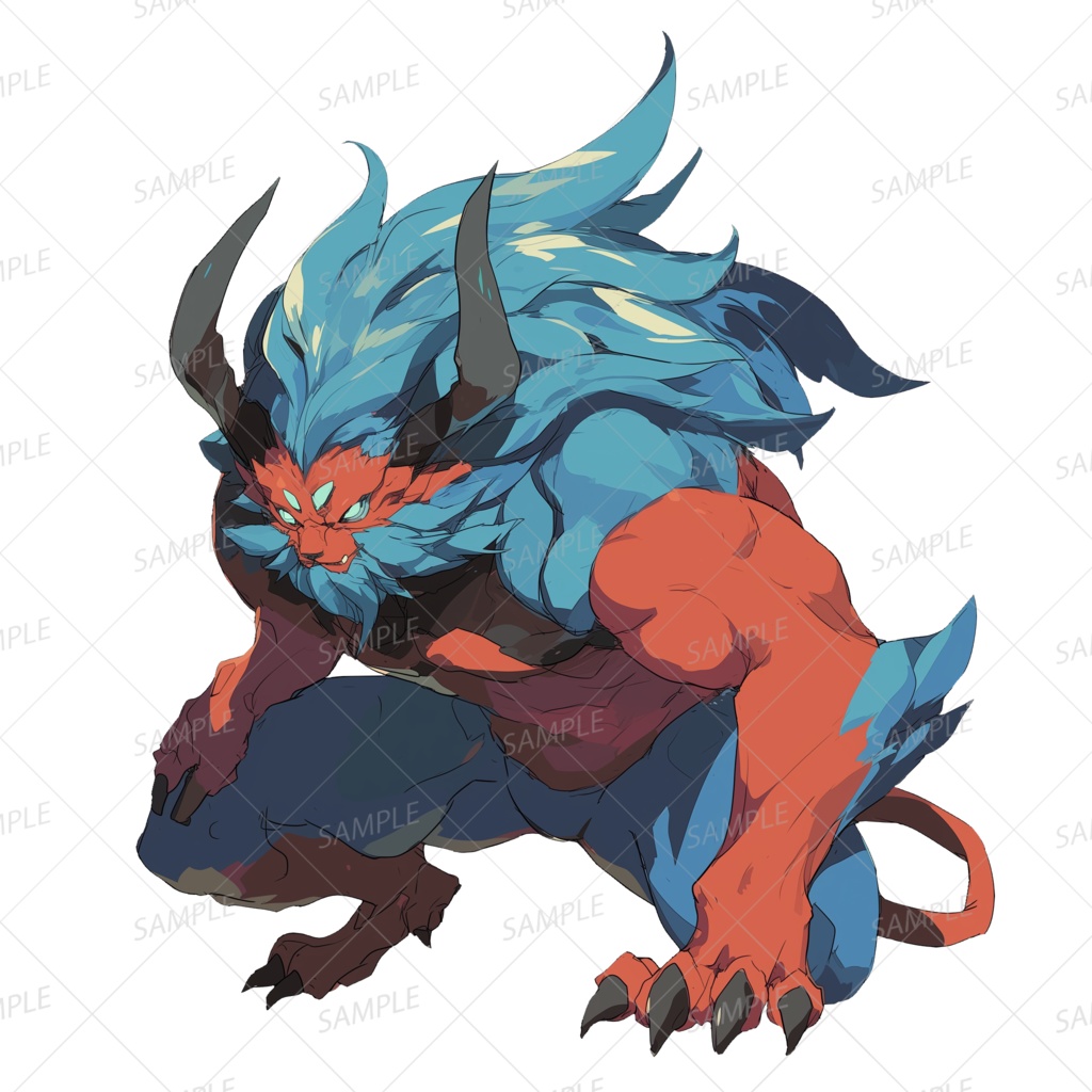 【神話生物】双極の猛獣王_透過