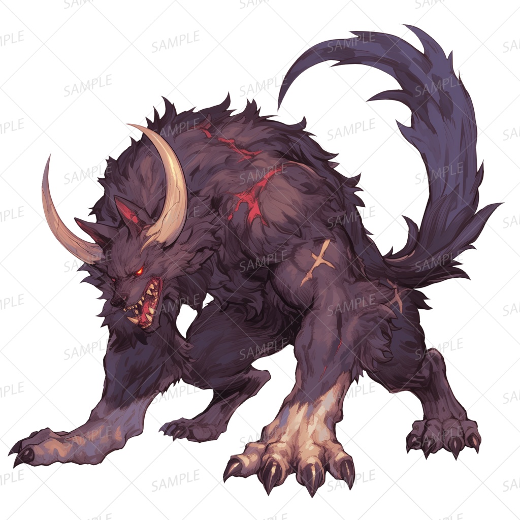 【神話生物】封印を喰い破る漆黒の魔獣_透過